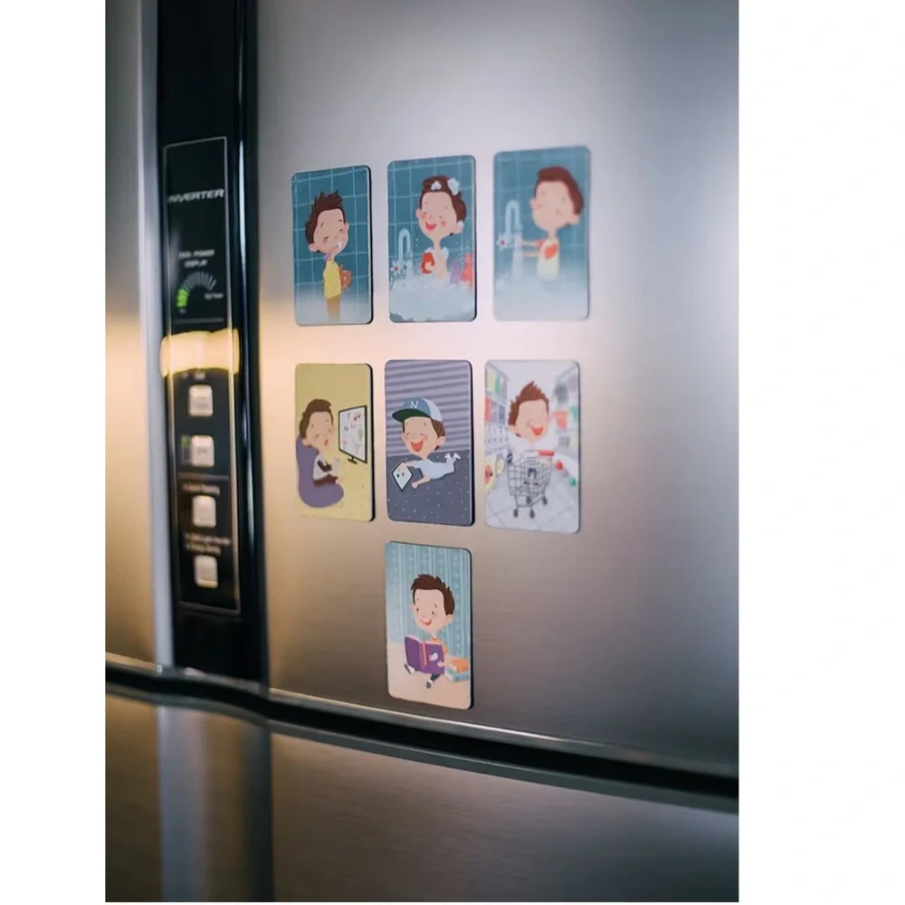 ••NEW OKID Magnetic Picture Cards Kids Visual Schedule Daily Routines Girls